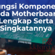 Fungsi Komponen pada Motherboard Lengkap Serta Singkatannya